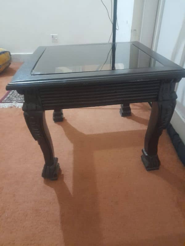 Wooden tables 3 pieces for sofa set, urgent sale 1