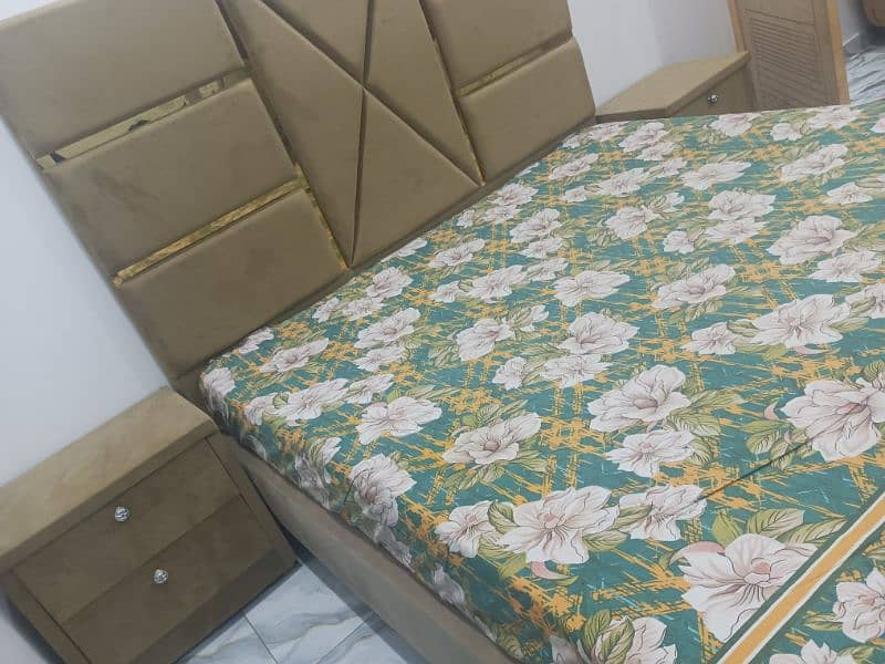 double bed with side table with dressing table available for sale 0