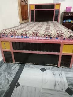 Wooden Single Bed for sale with Mattress