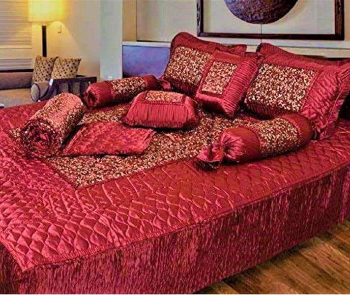 Bridal Bedsheet - Bed Sheet - Double Bed Luxury Bridal Bed Sheet Set 0