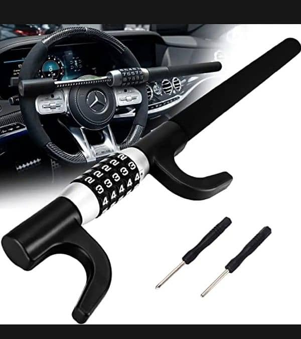 Car Steering Wheel Lock Anti Theft 5 Digit Password Lock for all Cars 5