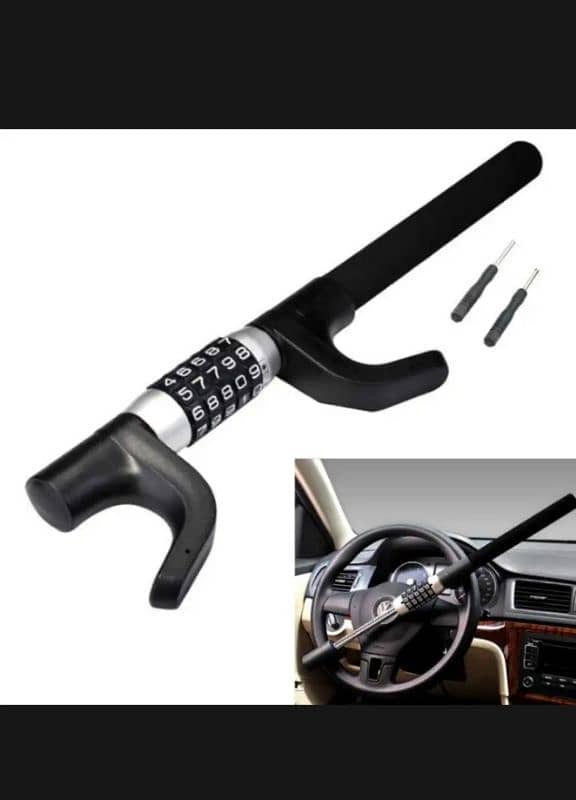 Car Steering Wheel Lock Anti Theft 5 Digit Password Lock for all Cars 11