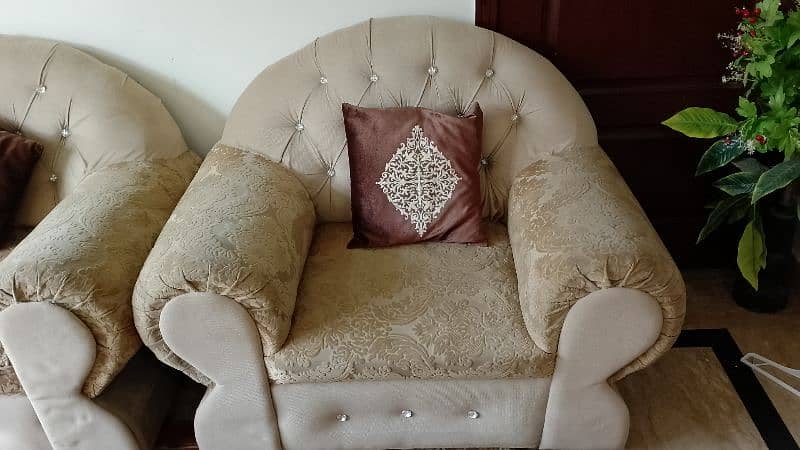 5 seater velvet king sofa set 1