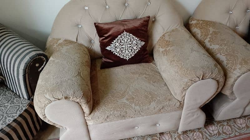 5 seater velvet king sofa set 2