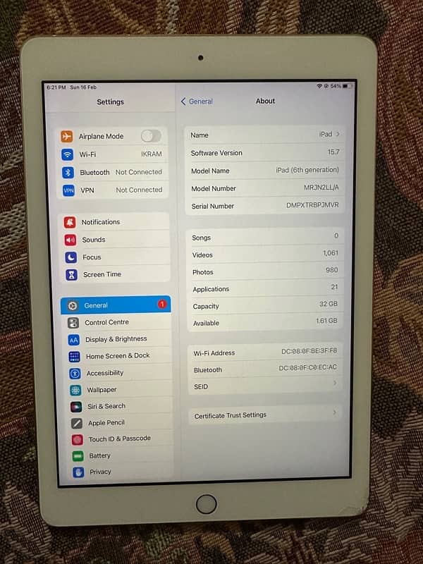 Ipad 6th generation 2