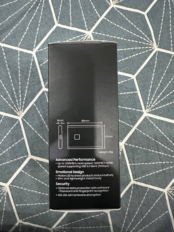 Samsung T7 Ssd 2 tb packed finger print 6