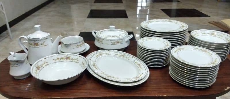 Porcelain Dinner Set Cutlery 56 PC's and Tea Set 15 PC's 1