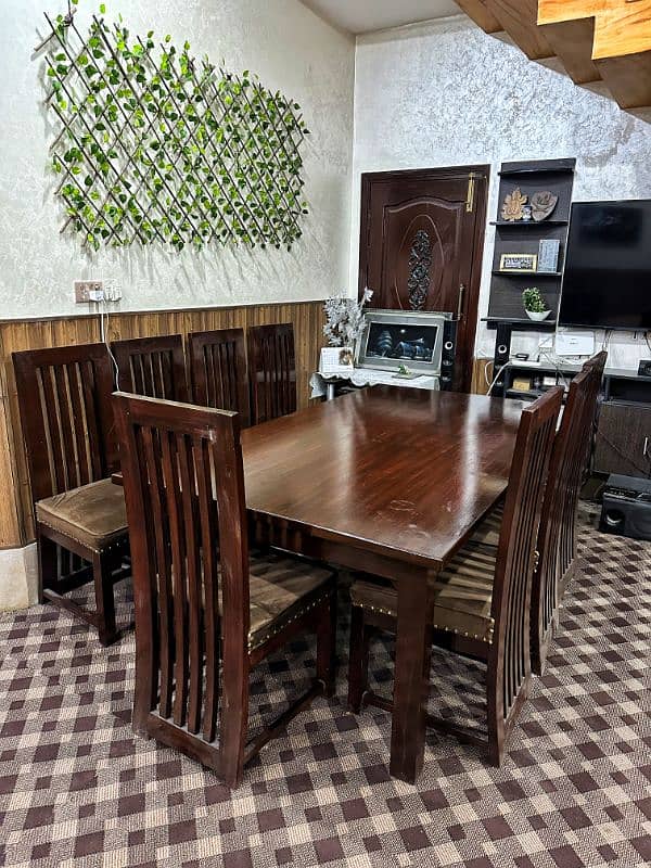 original Talli wood Dining Table with Chairs Handmade 2