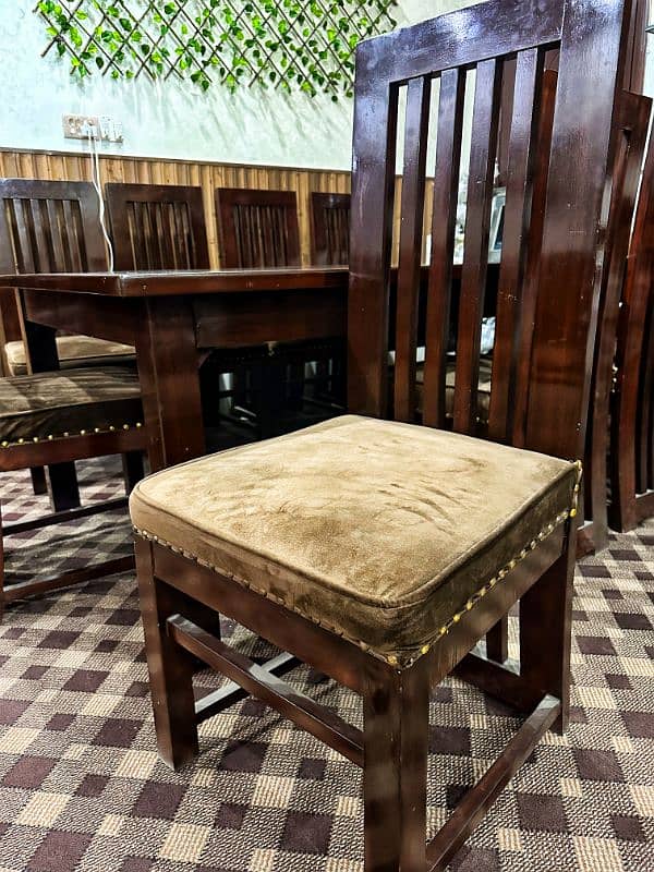 original Talli wood Dining Table with Chairs Handmade 5