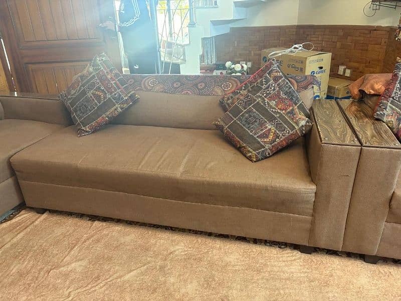 L shaped sofa with 2 seater sofa 4