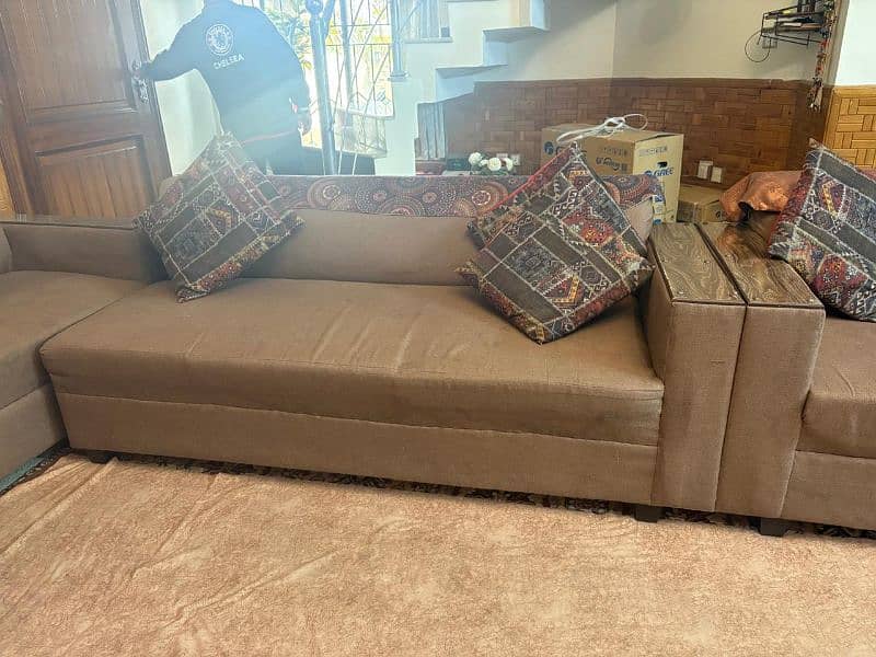 L shaped sofa with 2 seater sofa 6
