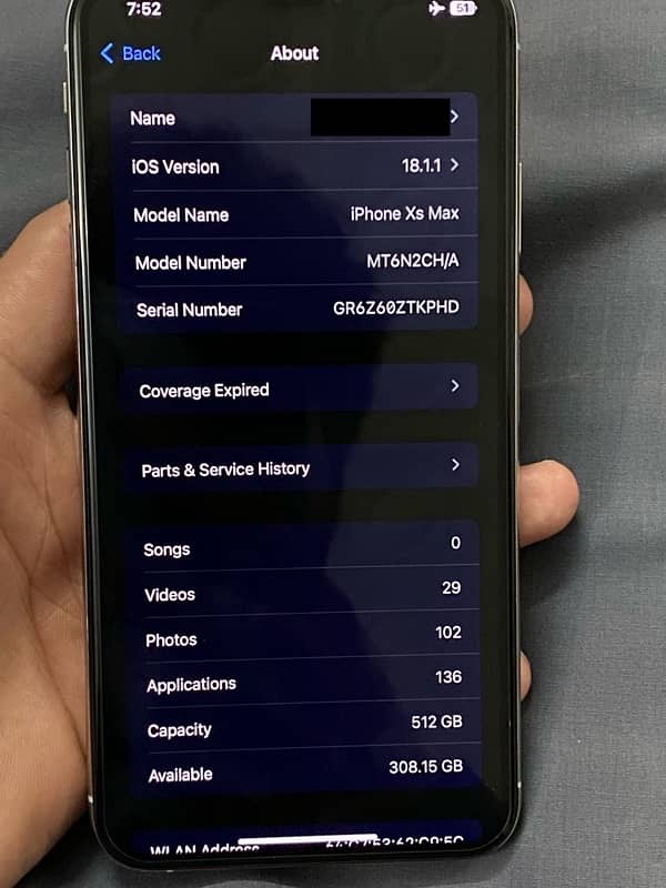 iPhone XSMAX 512 GB Non PTA 0