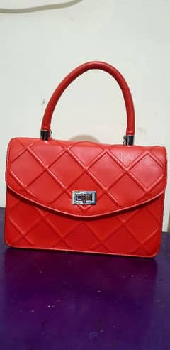 Fresh Red leather hand bag