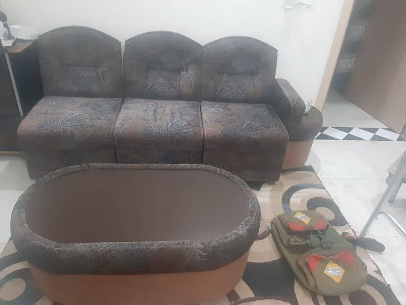 6 seater sofa set with central table , corner & side table 3