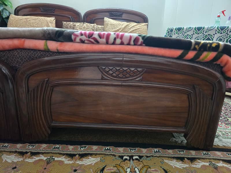 Two Single or Double Bed with Mattresses for Sale (Pure Sheesham) 4