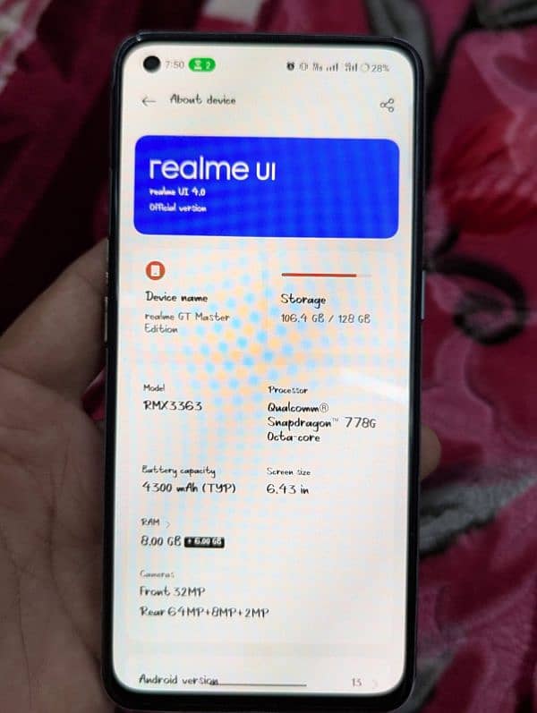 realme GT  Master edition 8gb 128gb full box all ok 2