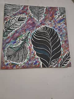 different types of leaves painting