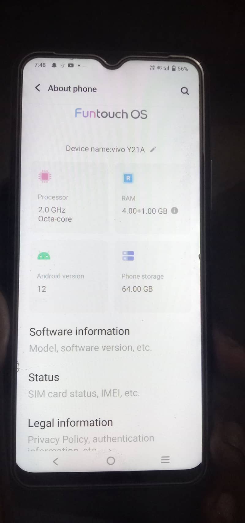 Vivo y21 4.64 0