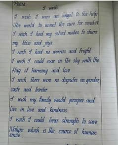 Handwriting Assignment Work