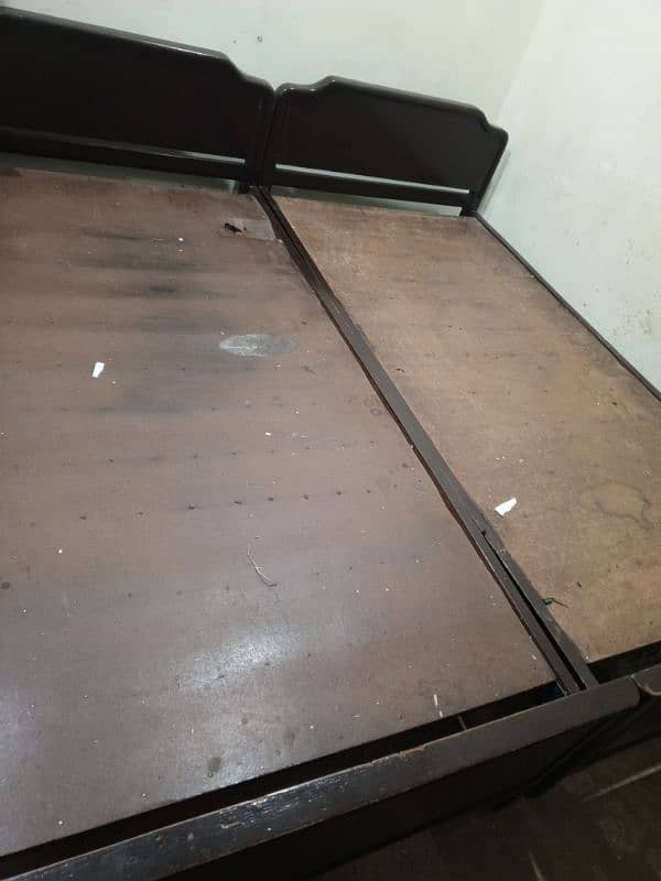 solid wood single bed without matric 2