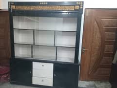 Dressing table, show case and steel almirah big size in very good con