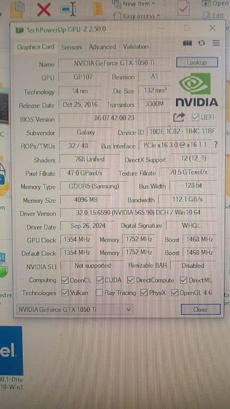 Nvidia gtx 1050ti 4gb 5