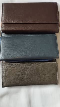 Leather Original Cow clutch and gents wallet