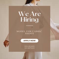 we are hiring female model