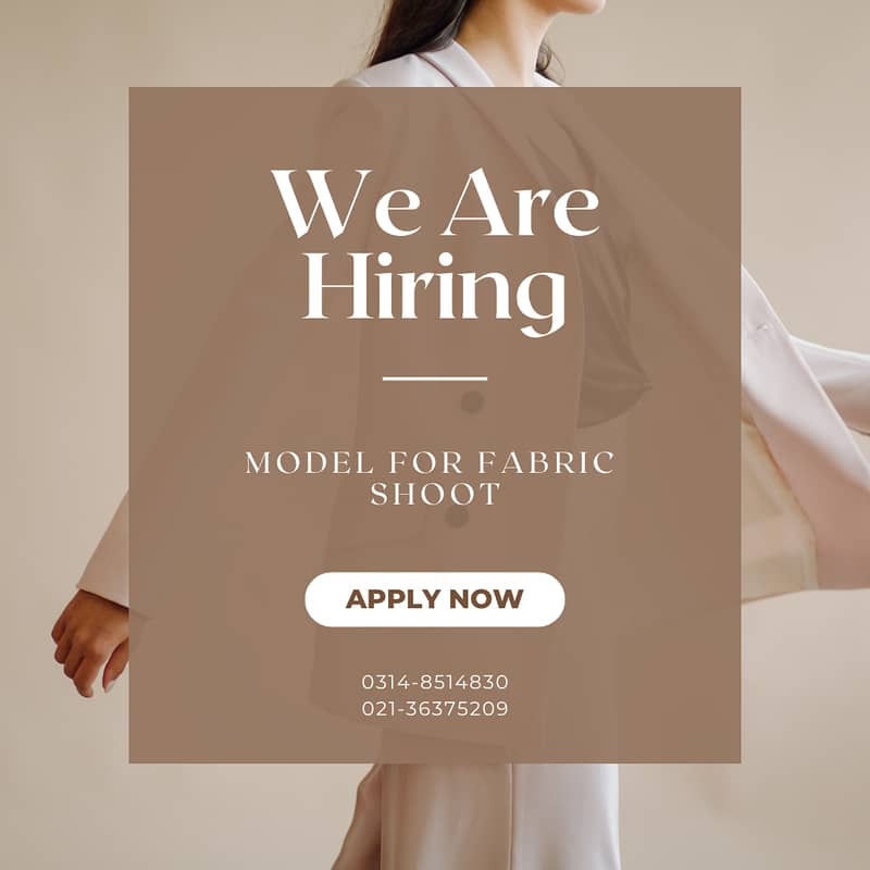 we are hiring female model 0