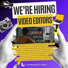 we're hiring video editors