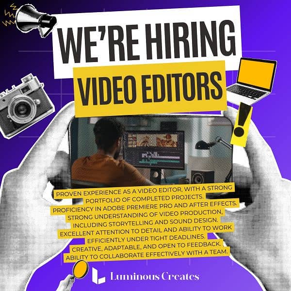 we're hiring video editors 0