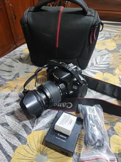 Canon 650d with 18/55mm Video auto focus.