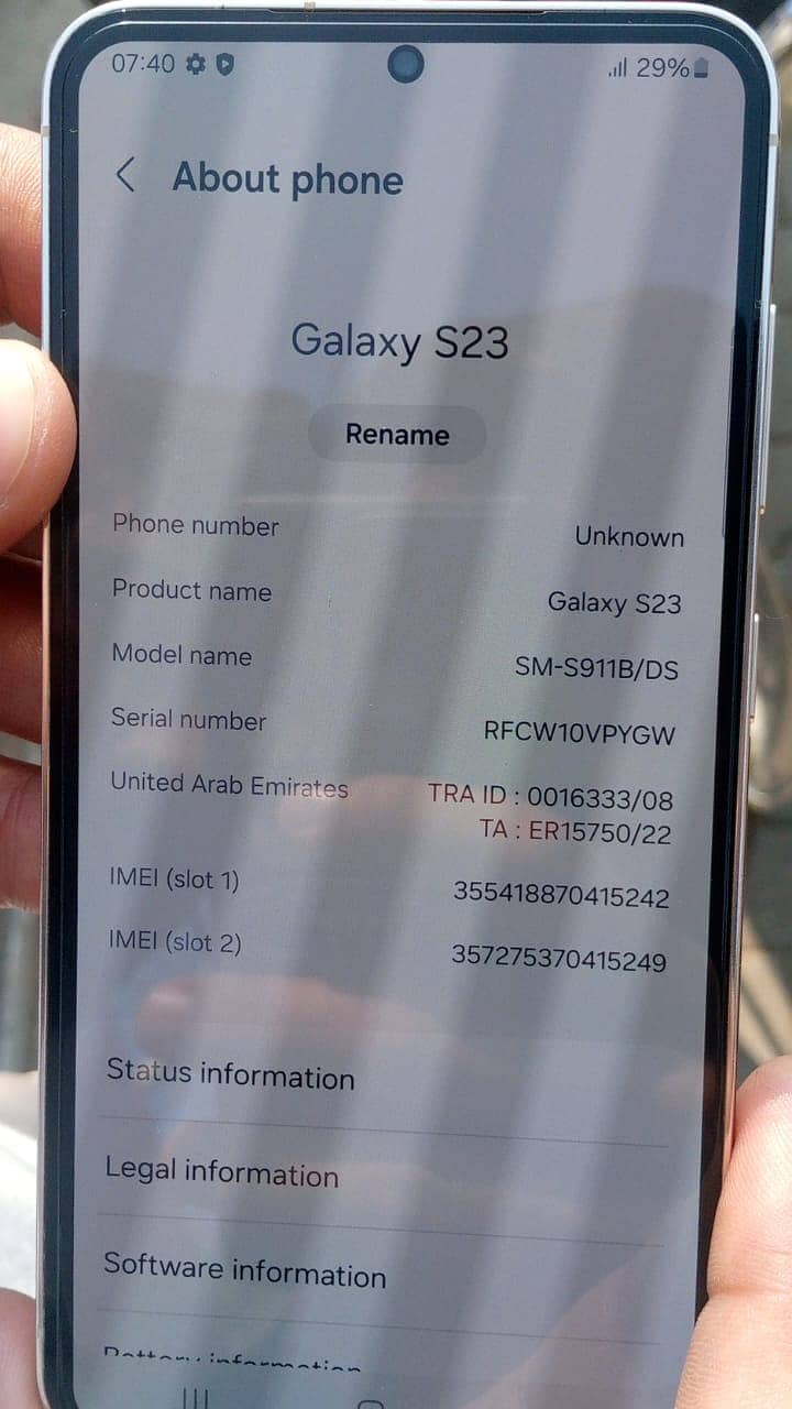 Samsung Mobile S23 8