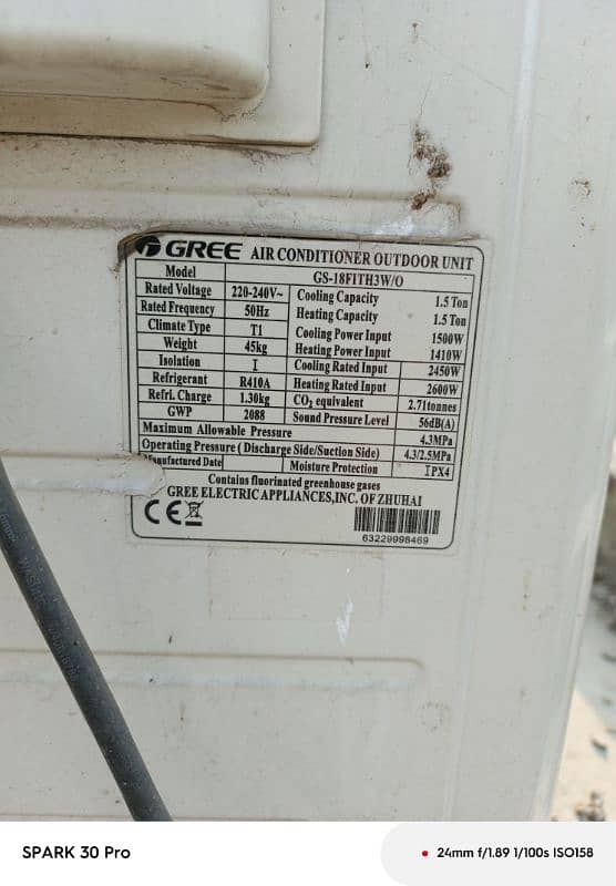 gree 1.5 inverter fairy model non open reapair total orignal 8