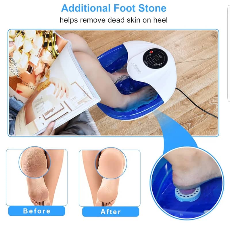 Foot Bath Spa Massager with Heater Bubbles Vibration Pedicure 1