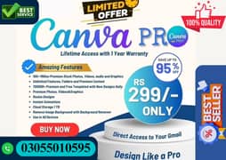 Canva Pro Lifetime + Admin Panel – Special Discount!Act Fast! For Sale