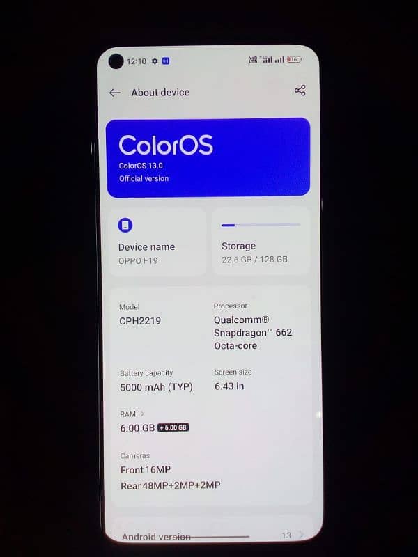 Oppo F19 with box exchange possible 6