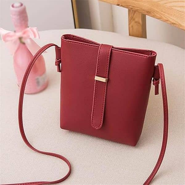 Stylish Girl's Maroon Bag 1