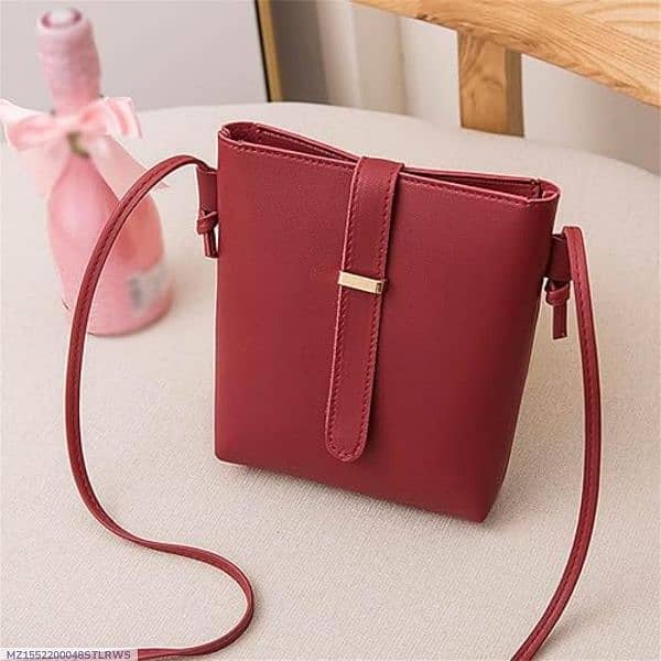 Stylish Girl's Maroon Bag 2