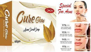 CureGlow Acne Scrub Soap Pure Herbal