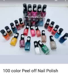 100 Color Peel-Off Nail Polish - 25 PCs (25 Colors