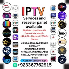 IPTV services and resseler panel available for more details contact us