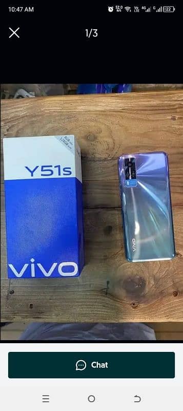 vivo y51s 8/128 box original charger 8