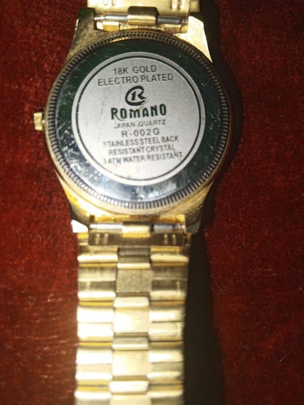 ROMANO 18k gold electro plated JAPAN QUARTZ 2