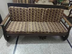 3 seater wooden sofa