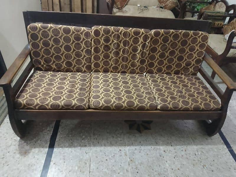 3 seater wooden sofa 1