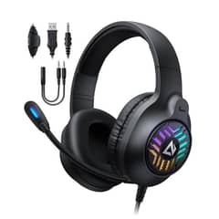 AU!KEY GHX1 RGB Gaming Headset with Stereo Sound , Noise Canceling Mic