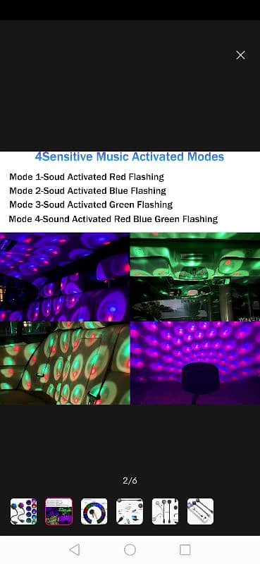 usb  rgb light for car roof home decor ,Christmas etc 0