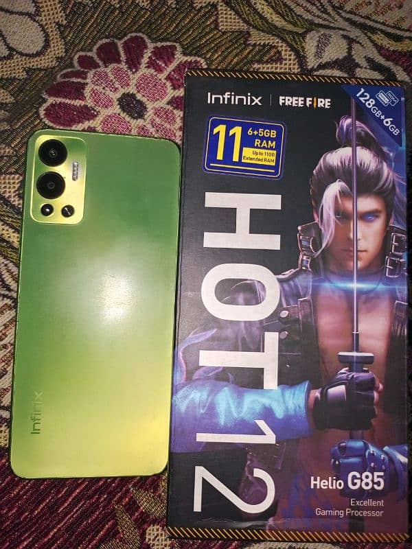 Infinix hot12/6gb/128gb PTA official with box charger/03082690223 1