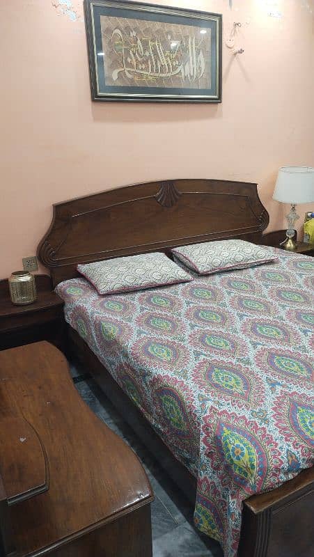 Wooden Bed Set Solid 6